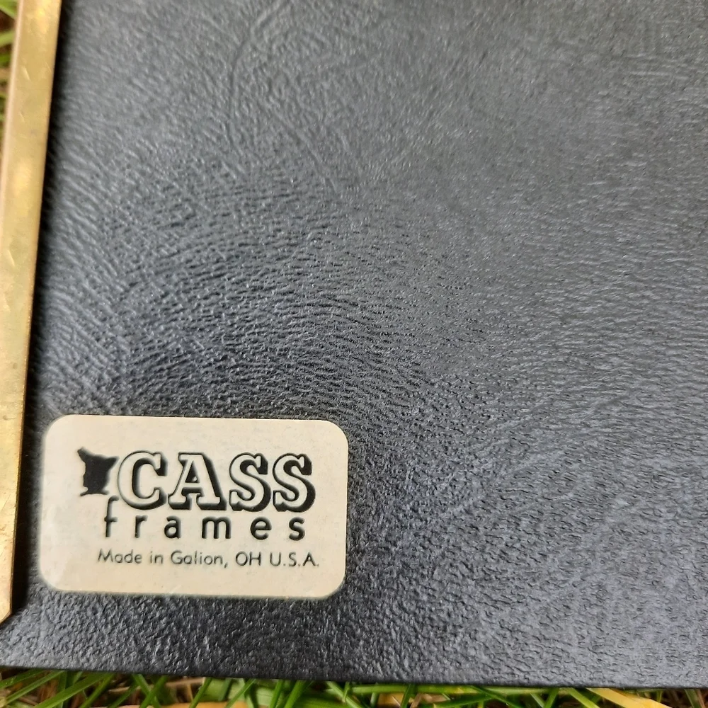 2 Vintage Brass Metal Ornate Filigree Picture Frames With Glass Inserts